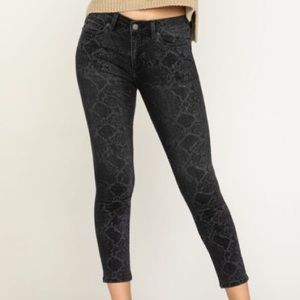 Miss Me Python Skinny Jeans Black NWT